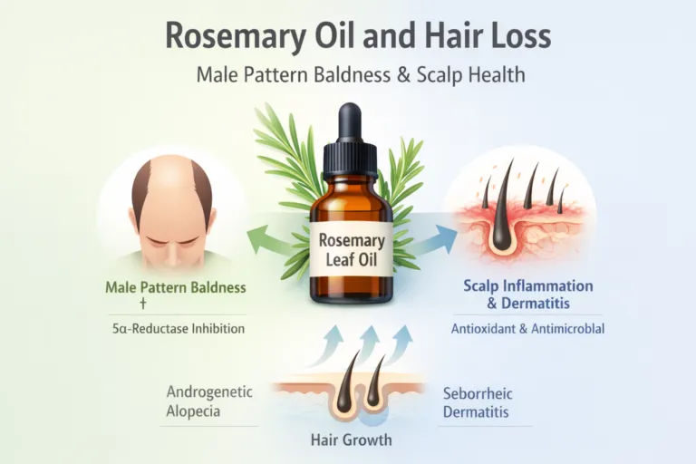 Rosemary Oil and Hair Loss: Evidence, Mechanisms, and Clinical Implications for Male Pattern Baldness and Scalp Health